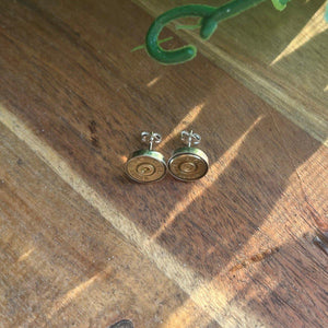 Bullet Slice Stud Earrings