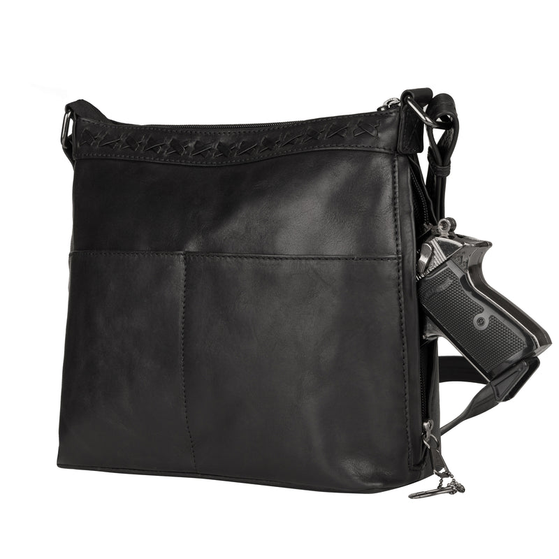 Leather Concealed-Carry Crossbody | Faith Gun Bag | Gun Goddess ...