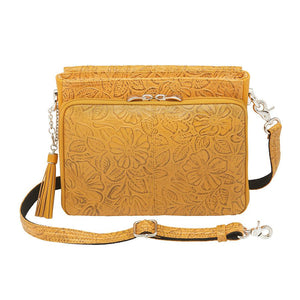 Tooled Cowhide Concealed-Carry Purse