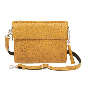 Tooled Cowhide Concealed-Carry Purse