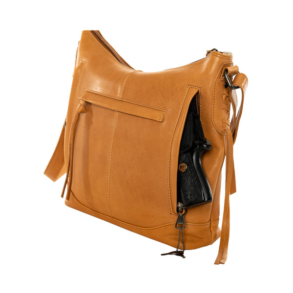 Leather Concealed-Carry Crossbody | Blake Gun Bag | Gun Goddess ...