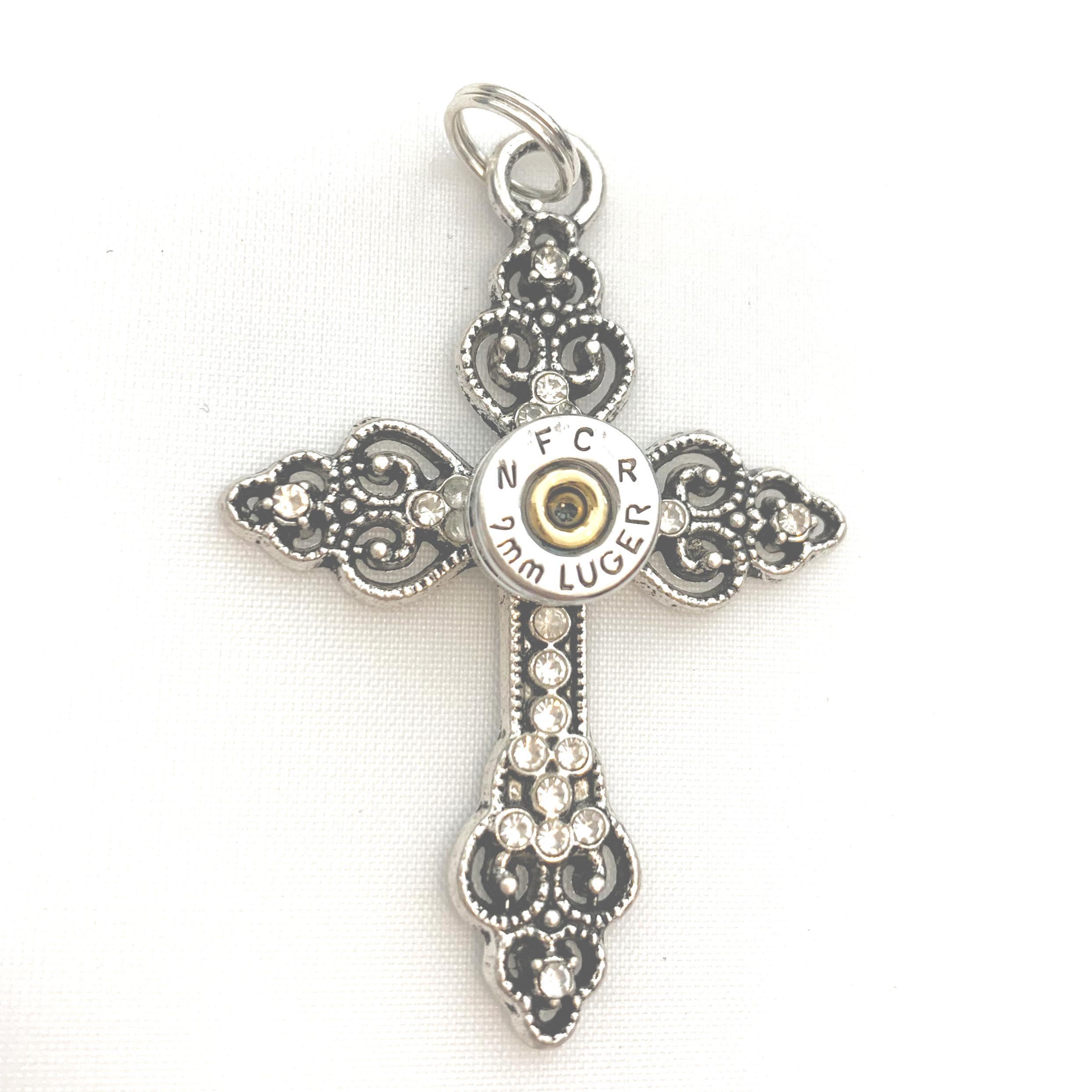 Two Protectors Cross Pendant | Women's Gun Jewelry | Gun Goddess 