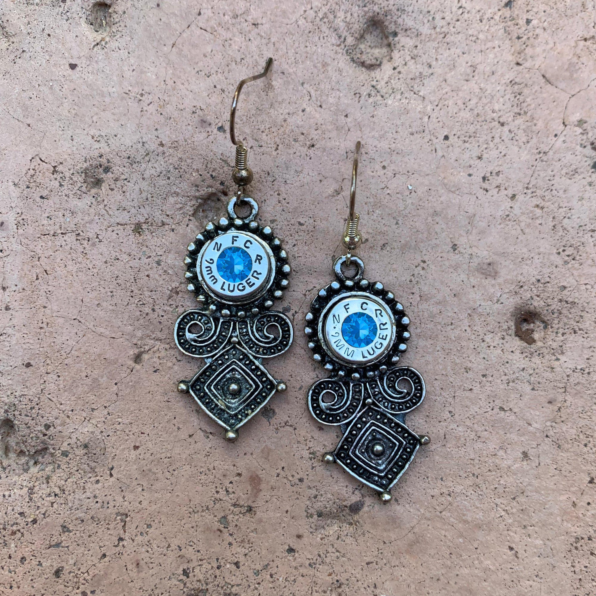 Geometric Bullet Casing Earrings 