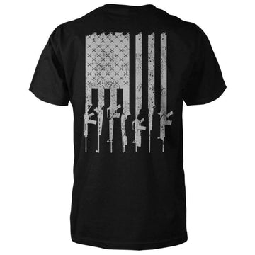 We The People Holsters Men's Black with Firearm Flag Graphic T-Shirt Size  XLrge