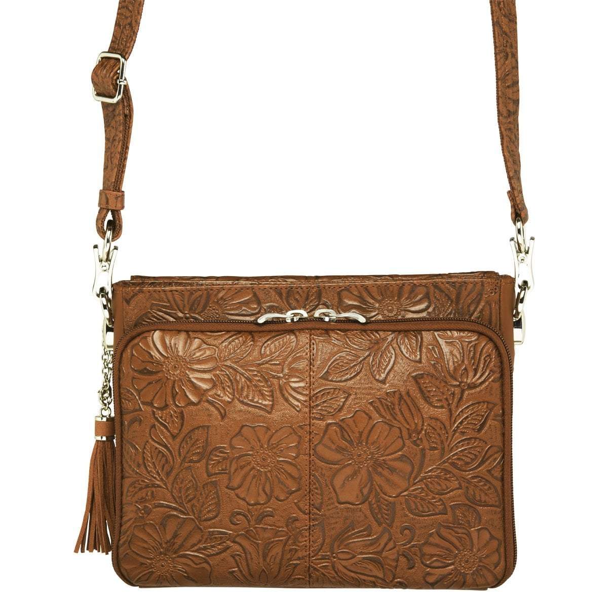 Concealed-Carry Purse | Tooled Cowhide Embossed GTM-22 | GunGoddess ...